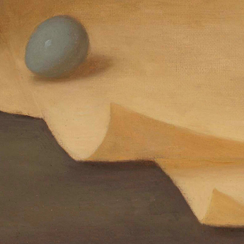 Golden Stillness” – Handmade Vanitas-Inspired Painting