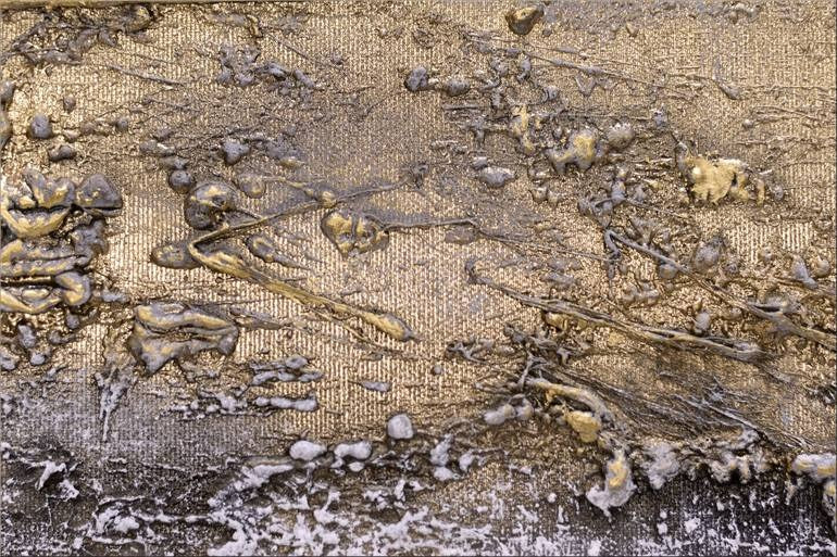 Veil of Gold Abstract