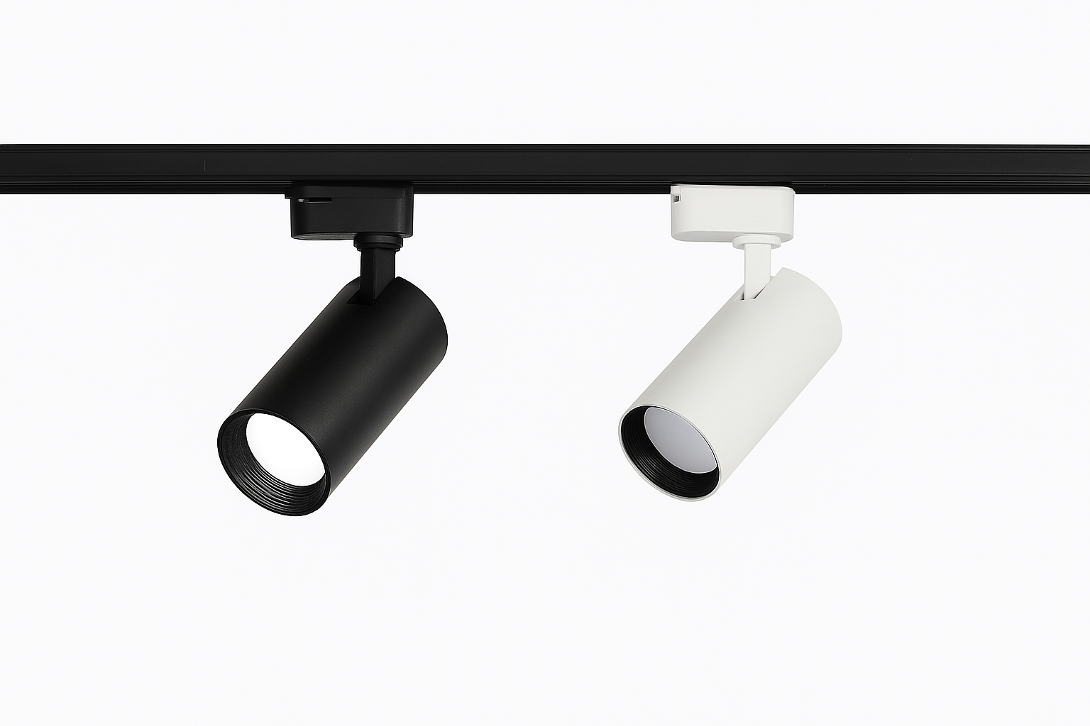 LED Track Spot Light – Adjustable Black & White Cylinder Ceiling Light for Home, Office & Gallery