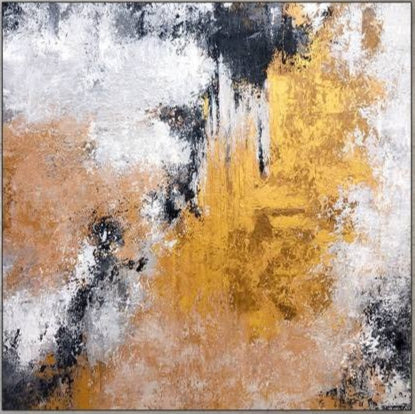 Golden Eruption Abstract